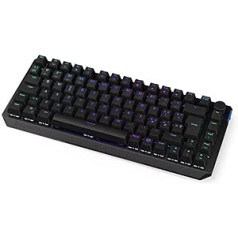 ENDORFY Thock 75% Wireless IT Black, Kailh Box Black lineārie slēdži, bezvadu tastatūra 2,4 GHz un Bluetooth, 75% izmēra mehāniskā tastatūra, itāļu izkārtojums, EY5G008