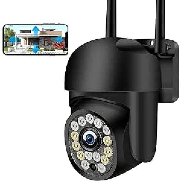 KAMEP āra novērošanas kamera ar krāsu nakts redzamības PTZ kameru āra 1080P mājas 2.4G bezvadu WiFi IP vadu Pan Tilt Auto Tracking