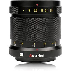 AstrHori 75 mm F4 manuāls portreta objektīvs vidēja formāta atbilstība 100 miljoniem pikseļu bezspoguļa kamerai un vāciņam 33 x 44 sensors FUJIFILM GFX stiprinājumam GFX50SII, GFX100, GFX100IR Ver, GFX 50S, 000 GFX1