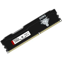 DDR3 8GB galddatora RAM 1333MHz PC3-10600 UDIMM bez ECC unbuferēts 1,5V 2Rx8 Dual Rank 240-Pin CL9 datora datora atmiņas jaunināšanas moduļa atmiņas komplekts (melns)