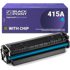 MELNAIS PUNKTS [Ar mikroshēmu toneri, kas saderīgs ar W2031A (HP 415A) - ciāna - HP Color Laserjet Pro: M454dn, M454dw, MFP M479dw, MFP M479fdn, MFP M479fdw, MFP M479fnw