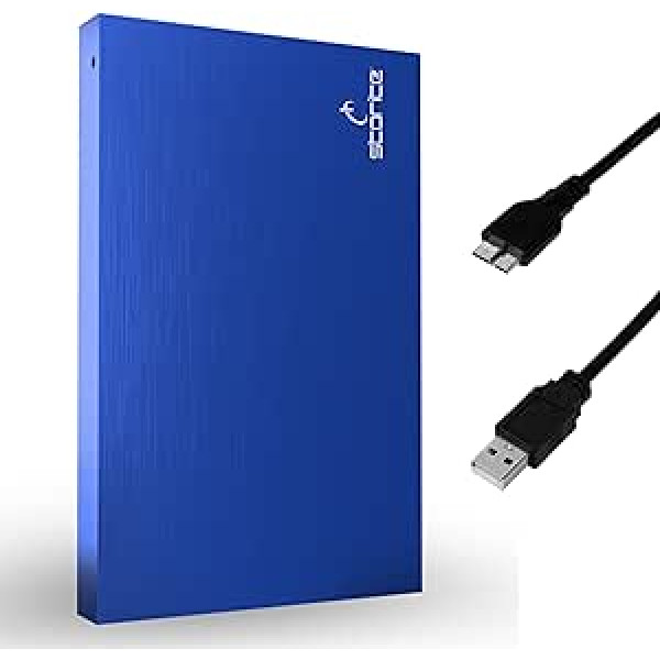 Storite 2,5 collu īpaši plāns pārnēsājams ārējais cietais disks 250 GB HDD rezerves krātuve ar USB 3.0 ātru datu pārsūtīšanu, kas ir savietojams ar PC, Mac, Xbox One, Windows, Gaming, klēpjdatoru un galddatoru (zils)