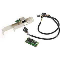 KALEA-INFORMATIQUE M2 valdiklio kortelė (M.2 NGFF PCIe M arba B+M raktas) 1 GIGABIT LAN Ethernet tinklo prievadas su aukšto ir žemo profilio kampais