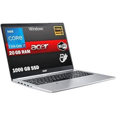 Acer i7 nešiojamojo kompiuterio procesorius Intel i7 11th Gen 4 Core RAM 20GB SSD Nvme 1000GB 15,6