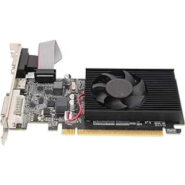 Datora grafikas karte, 1G DDR3 64 bitu PCIE 2.0 spēļu grafikas karte, GT210 GPU grafikas karte ar ventilatoru, atbalsta DirectX10.1, datora grafikas karte ar HDMI, DVI, VGA portu