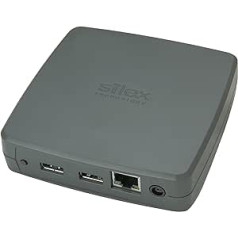 Silex Technology DS-700 ierīču serveris USB 3.0 ierīces serveris - tīkla USB servera LAN (10/100/1000 MBit/s), USB 2.0 - printeris, skeneris, cietie diski - DS-510 pēctecis