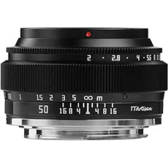 TTTartisan 50mm F2 metāla korpuss, kas saderīgs ar M43 stiprinājumu (pilns rāmis) - melns