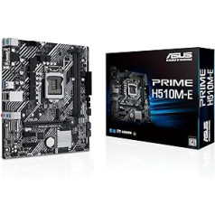 ASUS Prime H510M-E Motherboard Socket Intel LGA 1200 (micro-ATX, PCIe 4.0, 32 Gbps M.2 slot, 1 Gbit/s Ethernet, USB 3.2 Gen 1 Type-A, SATA 6 Gbit/s, COM Header, Addressable Aura Gen 2 Header)