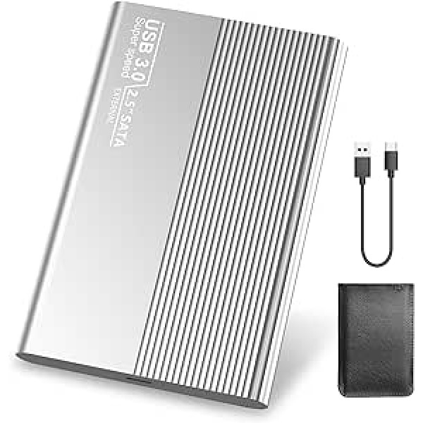 Sincelo Externe Festplatte PC, Mac, galddatoriem, klēpjdatoriem, MacBook, Chromebook datoriem (silber)