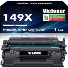 VICTONER 149X tonera kasetne ar mikroshēmu, kas saderīga ar HP W1490X 149A W1490A Laserjet Pro 4102fdw 4102dw 4102fdn 4002d 4002dw 4002dn melns iepakojums pa 1