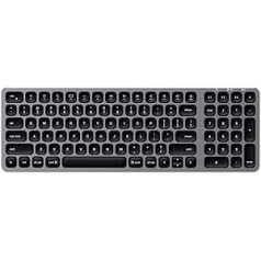 SATECHI kompaktā bezvadu Bluetooth tastatūra ar fona apgaismojumu — Bluetooth 5.0 un vairāku ierīču sinhronizācija — paredzēts M2/M1 MacBook Pro/Air, M2/M1 iPad Pro/Air, M2 Mac Mini (ASV angļu valodas izkārtojums)