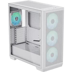 APNX C1 Midi-Tower ATX Case, Tempered Glass - White