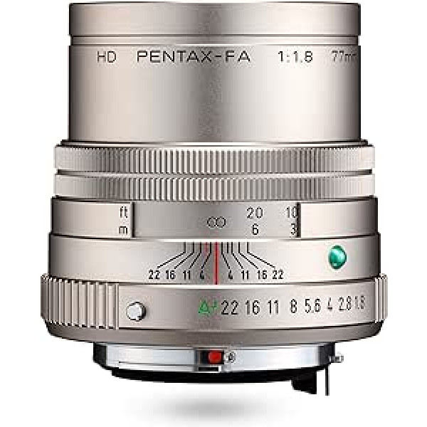 Pentax PENTAX-FA 27890 77mmF1.8 ierobežots sudraba gaismas svinību platums, piemēram, portretiem ar spēcīgu HD pārklājumu, Pentax K sistēmai ar 35 mm pilna kadra sensoru