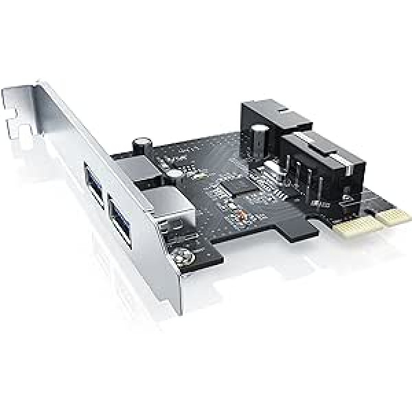 CSL — USB 3.2 Gen1 PCI Express kartes PCIe kontrolleris — 2 x ārējie porti 1 x iekšējais kontroliera galvene — Schnittstellenkarte USB 3.0 Super Speed