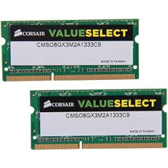 Corsair Performance atmiņas komplekts CMSO8GX3M2A1333C9 DDR3 8 GB