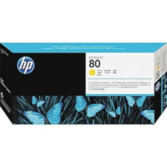 HP Original C4823A Print Head + Cleaner No 80 Yellow