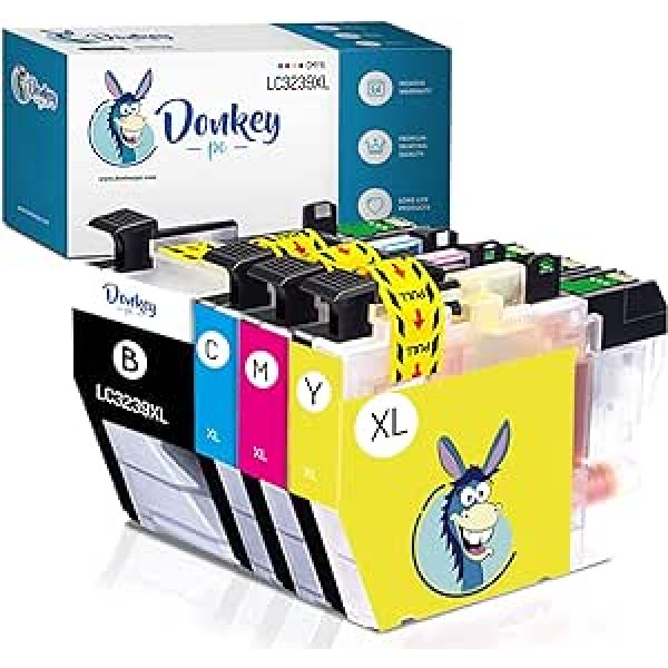 DONKEY PC suderinama rašalo kasetė LC-3239 XL LC3239XL LC3239BK LC-3239XLBK LC-3239XLC LC-3239XLM LC-3239XLY Brother MFC-J5945DFCW5WHLDW-J6945MFC-J6940 HL-J6100DW