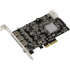 KALEA-INFORMATIQUE PCIe karte 4x SuperSpeed + USB3.1 10Gbps (USB 3.1 Gen 2) Type A (x3) un C (x1) Female Dual Core 20G