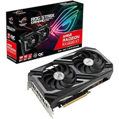 ASUS ROG Strix AMD Radeon RX 6600XT OC spēļu grafikas karte (8 GB GDDR6, PCIe 4.0, Aura Sync, HDMI 2.1, DisplayPort 1.4a, ROG-STRIX-RX6600XT-O8G-GAMING) Melns