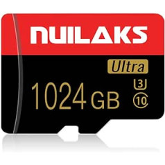 1 TB „Micro SD“ kortelė 1 TB „Micro SD“ kortelė su adapteriu (10 klasės didelės spartos) kamerai, TF atminties kortelė telefono kompiuterinių žaidimų konsolės prietaisų skydelio kamerai