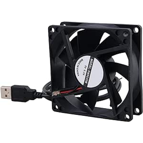 BQLZR 8 cm 8025 USB-Power-Kugellager, Computergehäuse, Kühlventilator, 5 V, 1300 U/min, Schwarz