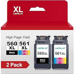 LOFBLAT 560 561 printeru kasetnes XL PG-560XL CL-561XL Multipack nomaiņa Canon kasetnēm 560 560 PG 560 XL Black un CL 561 XL, kas paredzētas Canon Pixma TS5350 TS5351 TS535532TS TS53557