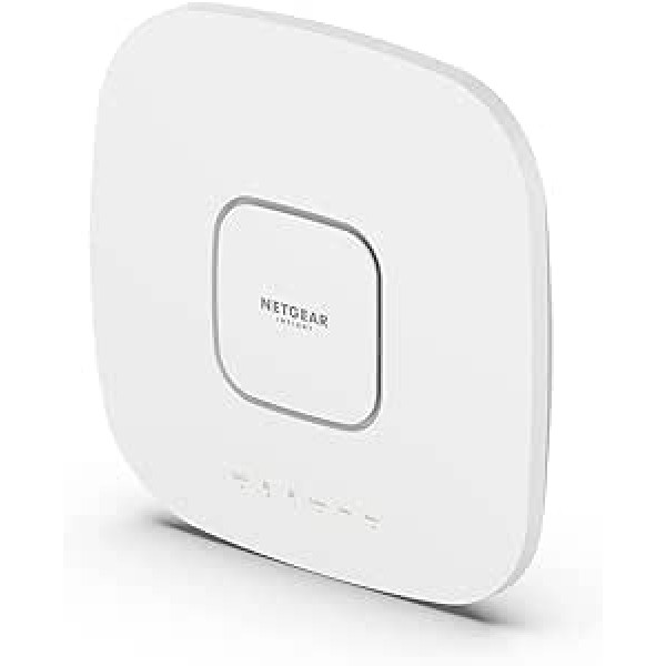 NETGEAR WAX630E WiFi 6E WLAN piekļuves punkts (AXE7800 Tri-Band, WPA3, 802.11ax Mesh iespējots, 2.5G LAN, lokālā vai Insight attālā pārvaldība, PoE++ barošana — barošanas avots nav obligāts)