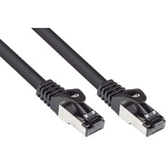 Good Connections® SmartFLEX Cat.6A Industrial (PUR) - 15 m - Highly Flexible 10-GIGABIT - Copper Conductor / CU - Oil and UV Resistant, Drag Chain Suitable - S/FTP, PiMF - Halogen-Free (LSZH) - Black