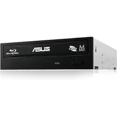 Asus BC-12D2HT Silent Internes Blu-Ray Combo Laufwerk (12x BD-R (Lesen), 16x DVD±R (Schreiben), Retail, BDXL, Sata, Schwarz