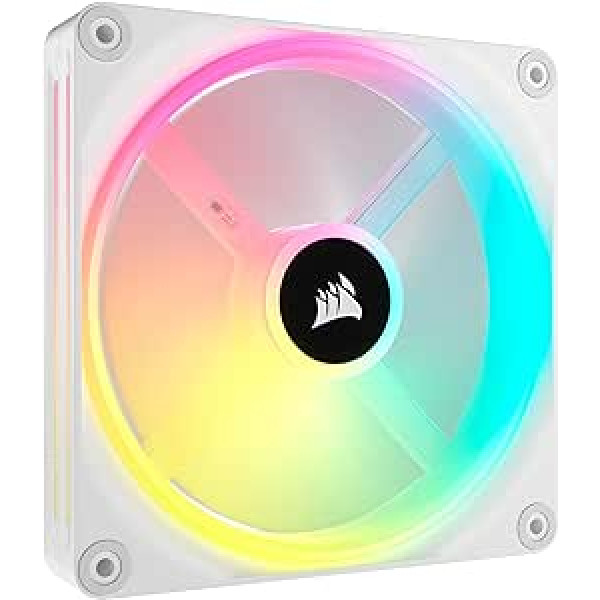 Corsair iCUE LINK QX140 RGB magnētiskais kupols RGB ventilators 140 mm balts