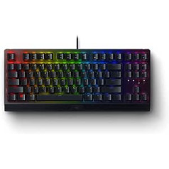 Razer BlackWidow V3 Tenkeyless TKL mehāniskā spēļu tastatūra: dzelteni mehāniskie slēdži Lineārs kluss hroma RGB apgaismojums kompakts formas faktors programmējami makro USB caurlaide