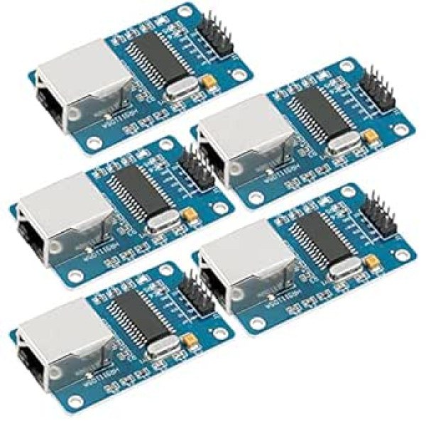 AZDelivery 5 x ENC28J60 Ethernet Shield LAN tīkla modulis, kas saderīgs ar Arduino, ietver e-grāmatu!