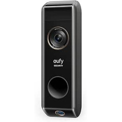 eufy Security Video Doorbell Dual Camera (mit Akku), Zusatzkamera, Akkubetriebene Video-Türklingel, Bewegungssensor, Paketerkennung, 2K HD, Gebührenfrei (Generalüberholt)