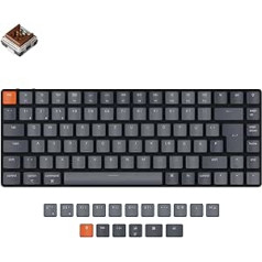 Keychron K3 Ultra Slim Wireless Mechanical German ISO DE Layout Low Profile Optical Brown Switch Hot-Swap White Backlight Gaming Keyboard for Mac Windows