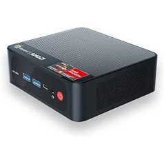 Beelink AMD Ryzen 5 5560U (6C/12T, līdz 4,0 GHz), SER5 Mini Computer Wi11 Pro, 16G DDR4 RAM/500G M.2 NVME SSD, trīskārši displeji, DP1.4, HDMI, USB3.0, WiFi6, BT5. 2