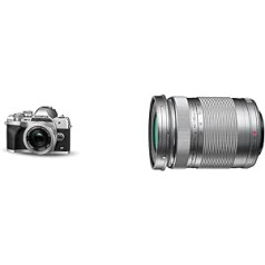 Olympus OM-D E-M10 Mark IV mikro četru trešdaļu sistēmas kameru komplekts, 20 MP sensors, 5 asu attēla stabilizācija, jaudīgs AF un M.Zuiko Digital ED 40-150 mm F4-5.6 II objektīvs, telefoto tālummaiņa, sudraba krāsa