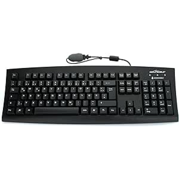 GETT KL16005 Tastatur (Deutsch, PS/2, USB) schwarz, C13S050662