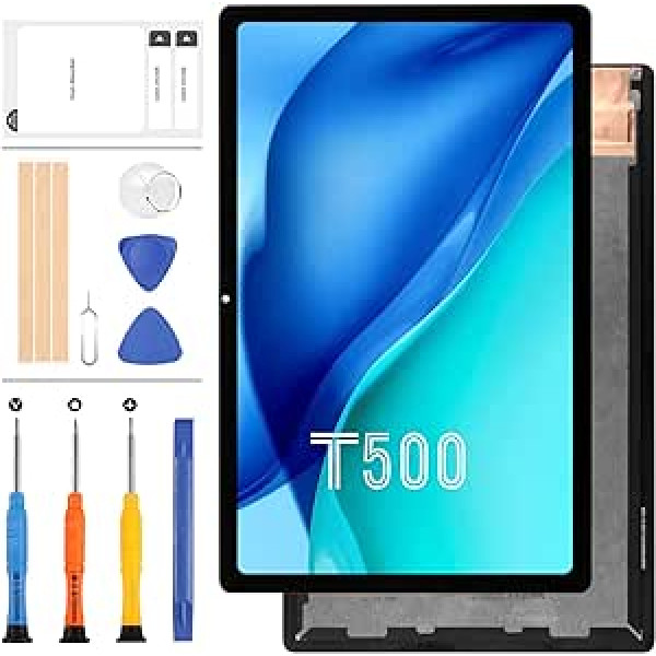 LADYSON Original priekš Samsung Galaxy Tab A7 10,4 collu (2020) SM-T500 T505 T500 LCD displeja skārienjutīgā stikla ekrāna digitalizētāja montāžas paneļa lēcu nomaiņas komplekti ar bezmaksas rīkiem (melns)