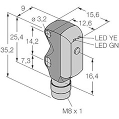 3063716 — VS3AP5XLVQ, optiskais sensors Reflexionslichtschranke miniatursensor