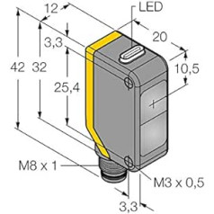 3078160 — Q20ELQ7, optiskais sensors Einweglichtschranke (sūtītājs)