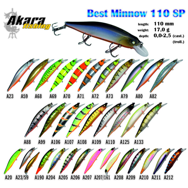 Vobleris AKARA «Best Minnow» 110 SP