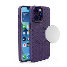 Pīts futrālis iPhone 13 Pro ar MagSafe Woven Case, violets