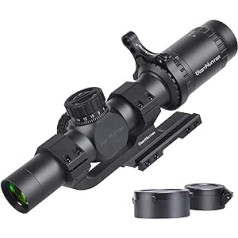 „WestHunter Optics HD-S“ 1,2–6x24 medžioklinio šautuvo taikiklis, antroji židinio plokštuma, šautuvų taikikliai, 30 mm taktinio tikslumo 1/2 MOA šautuvo taikiklis, skirtas šautuvui / „airsoft“ / pneumatiniam šautuvui