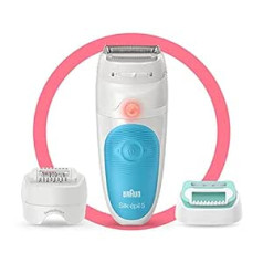 Braun Silk-épil 5-610 epilators iesācējiem maigai matu noņemšanai balts/tirkīzs