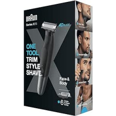 Braun Series X, Hybrid Electric Men's Beard & Body Shaver 4D Blade, SkinShield Waterproof, Wireless XT5200