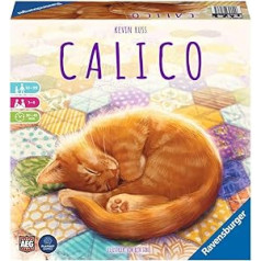 Ravensburger Calico 27038 - разнообразная игра с плиткой для взрослых, детей и любителей кошек от 10 лет, идеально подходит для игровых вечеров, для 1-4 иг