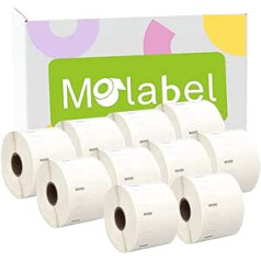 Molabel 11354 10 paka 57 x 32 mm, saderīga ar DYMO S0722540 Dymo LabelWriter 300, 310, 315, 320, 330 sērija, 400 sērija, 450 sērija