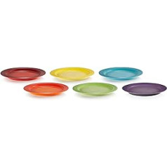 Le Creuset 6 māla brokastu šķīvju komplekts 22 cm Rainbow 79285228359006