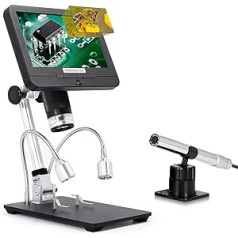 Andonstar Digital Microscope AD206S Dual Lens USB LCD Display Video Microscopes with Endoscope for Soldering SMT SMD BGA Coin Collecting Magnifier