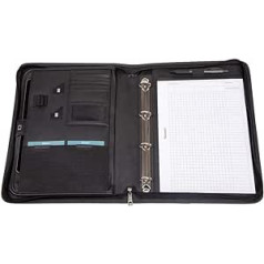 Alassio Olbia 30119 Orga Folder A4 Nylon Conference Folder in Anthracite 36 x 28 x 5 cm with Tablet Compartment, A4 Writing Pad, Ring Binder Mechanism, 6 Business Card Compartments and 2 Pen Loops